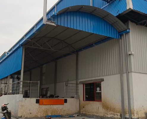 Industrial roofing shed